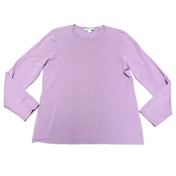 Pendleton Purple Silk Blend Long Sleeve Crewneck Shirt Sz M - Picture 2 of 7